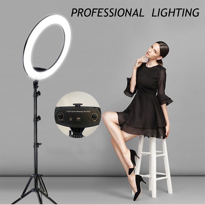 Video Bộ đèn livestream 45CM- đèn hỗ trợ chụp ảnh, quay video cao cấp, dụng cụ hỗ trợ livestream-phát trực tiếp