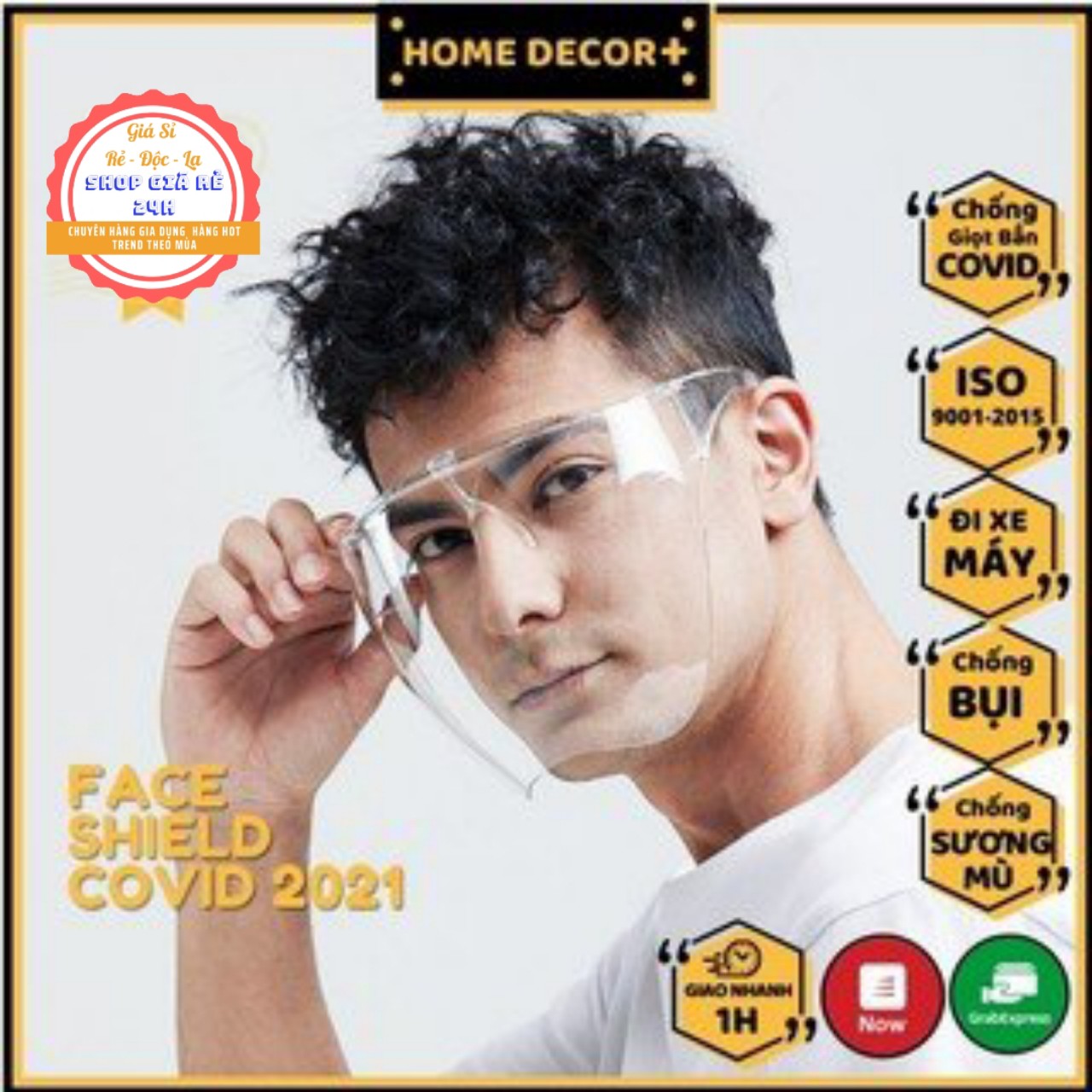 Mắt kính bảo hộ Face Shield kính bảo hộ phòng- Mặt nạ chống giọt bắn trong suốt , mặt nạ chống dịch , bảo vệ mắt , chống bụi cao