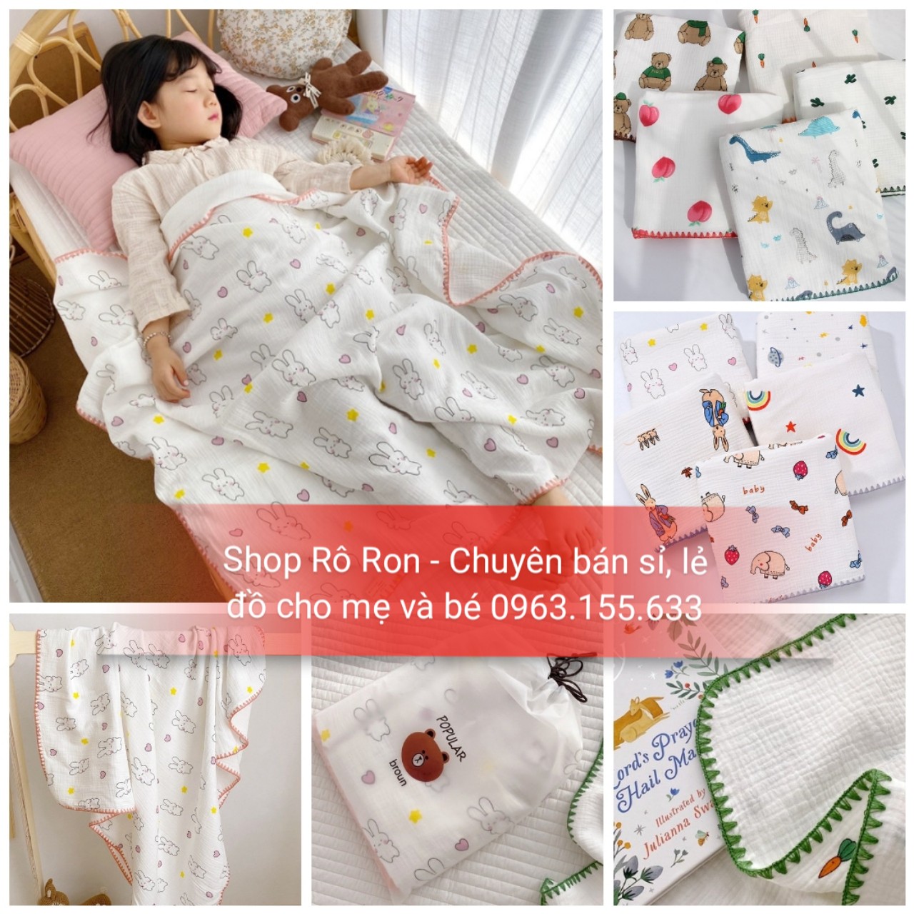 Chăn xô cao cấp popular - manny cho bé