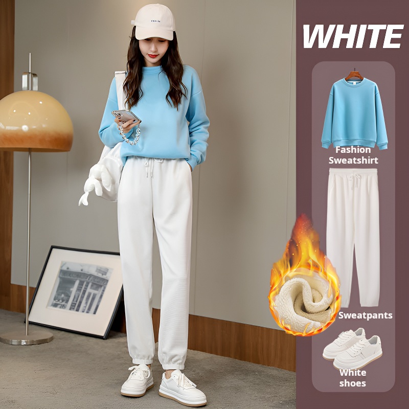 zaqu11 Women's casual velvet sweatpants
