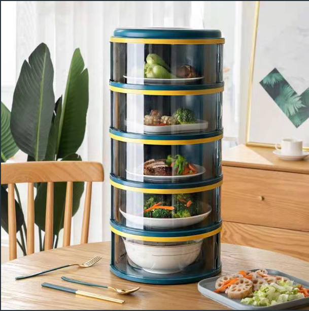 Lồng Bàn Đậy Thức Ăn 5 Tầng Giữ Nhiệt Chống Bụi Và Côn Trùng Thông Minh Lồng Bàn Gấp Gọn Đa Năng Mini Có Nắp Đậy Hàng Cao Cấp