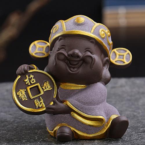 Tượng trang trí tượng thần tài màu đất nung - PLTD03