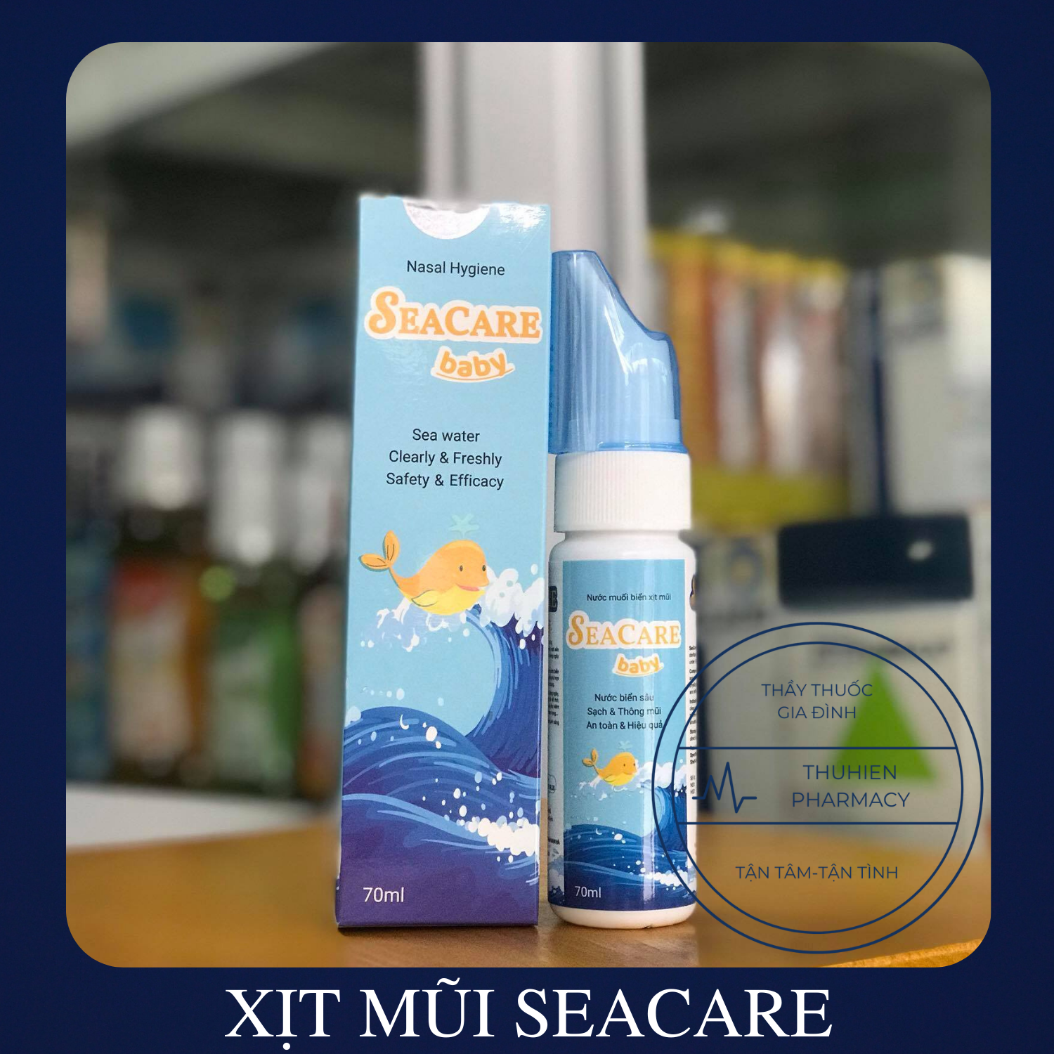 Nước muối biển xịt mũi nam hà seacare baby chai 70ml