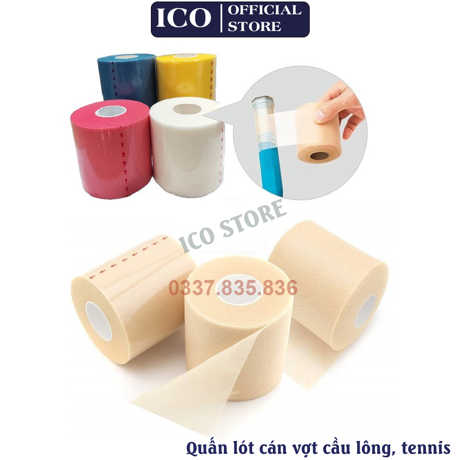 Quấn lót cán vợt cầu lông - Cuốn cốt vợt cầu lông