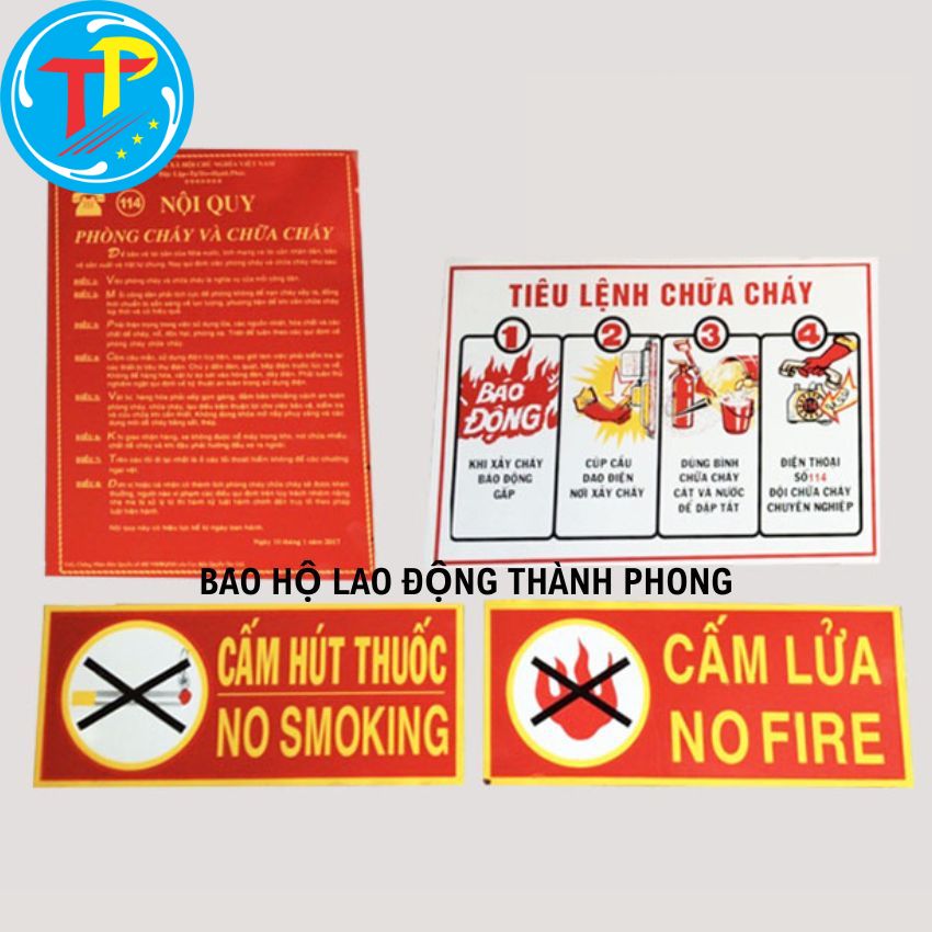 Bộ nội quy, tiệu lệnh, cấm lửa, cấm hút thuốc, nội quy pccc