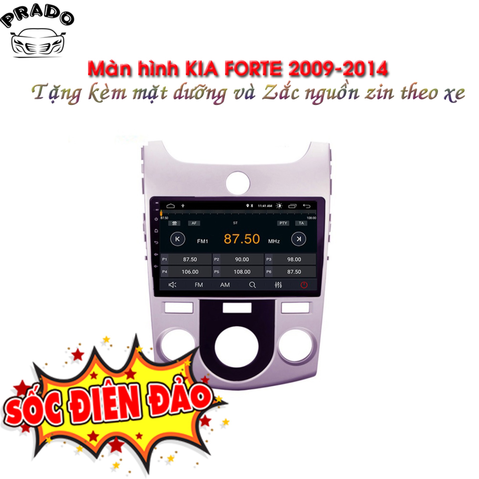 Màn hình xe KIA CERATO + Tặng CAM LÙI + Tặng kèm mặt dưỡng + Tặng zắc zin theo xe cerato các đời 2008 2009 2010 2011