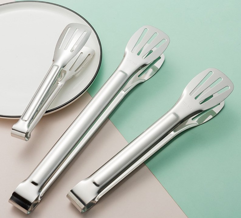Kẹp gắp thức ăn, đá, đồ nóng, chất liệu sáng bóng bền đẹp không gỉ