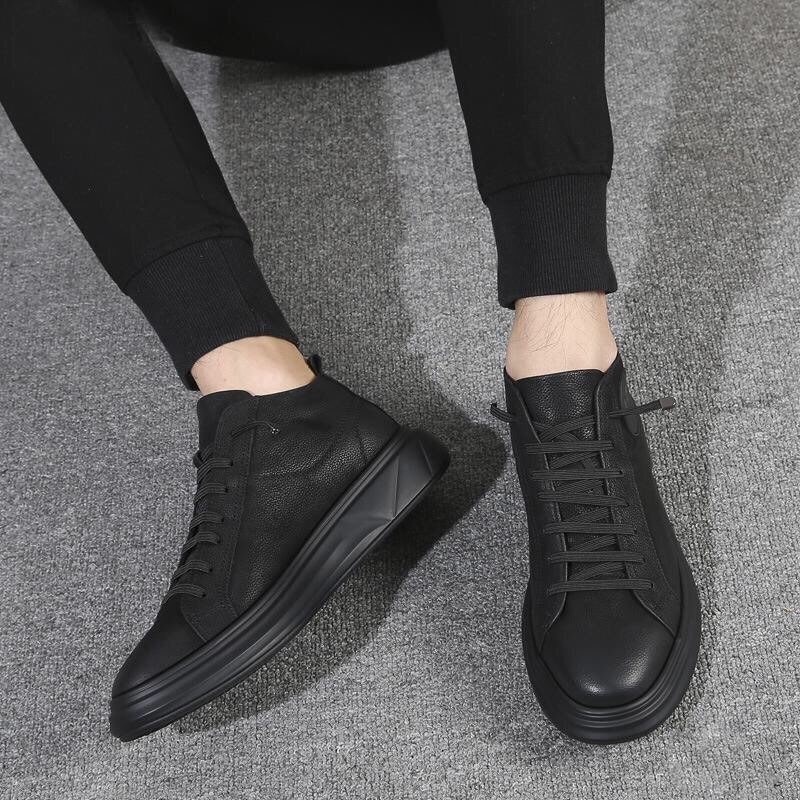 Giày nam cao - giày nam cao - giày nam sneaker cột dây cách điệu - gncd05-bh