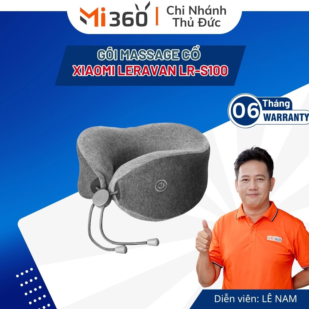 Gối Massage Cổ Cao Cấp Xiaomi Leravan LR-S100 - 2 Chế Độ Massage - Hàng Chính Hãng