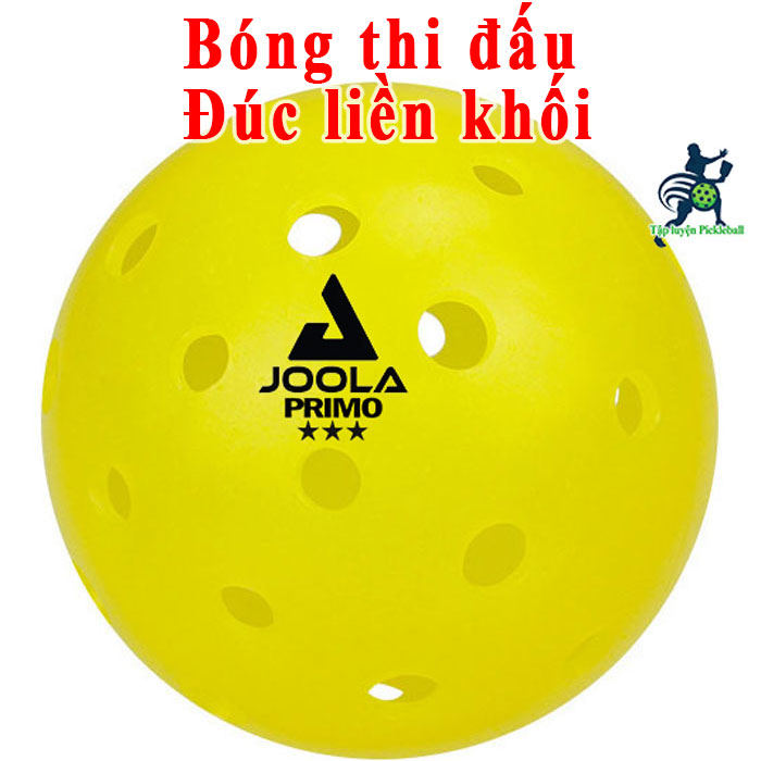 Bóng pickleball Joola Primo chuẩn thi đấu đúc liền khối, 40 lỗ, 26 gram, đường kính 74mm, độ nảy ổn định, độ bền cao