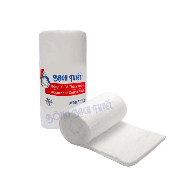 Bông gòn y tế Bạch Tuyết cuộn 1kg