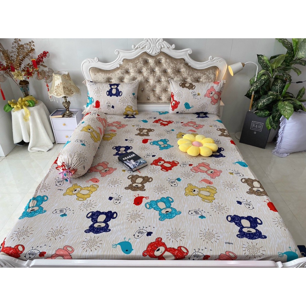 Bộ drap thun hàn quốc- đủ size, co giãn mịn mát không xù lông
