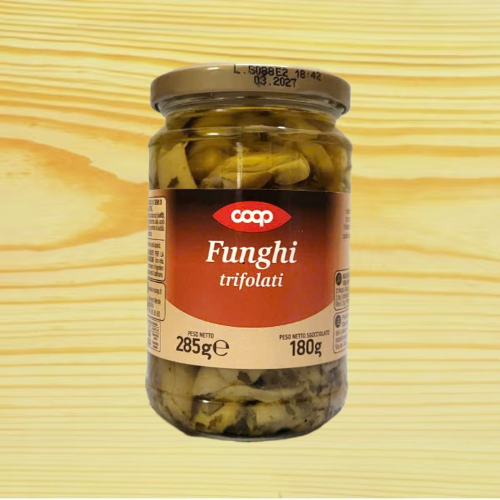COOP [Lọ ĐỎ Funghi 285gr] NẤM MỠ Ý NGÂM DẦU HƯỚNG DƯƠNG Champignon Mushroom In Sunflower Oil