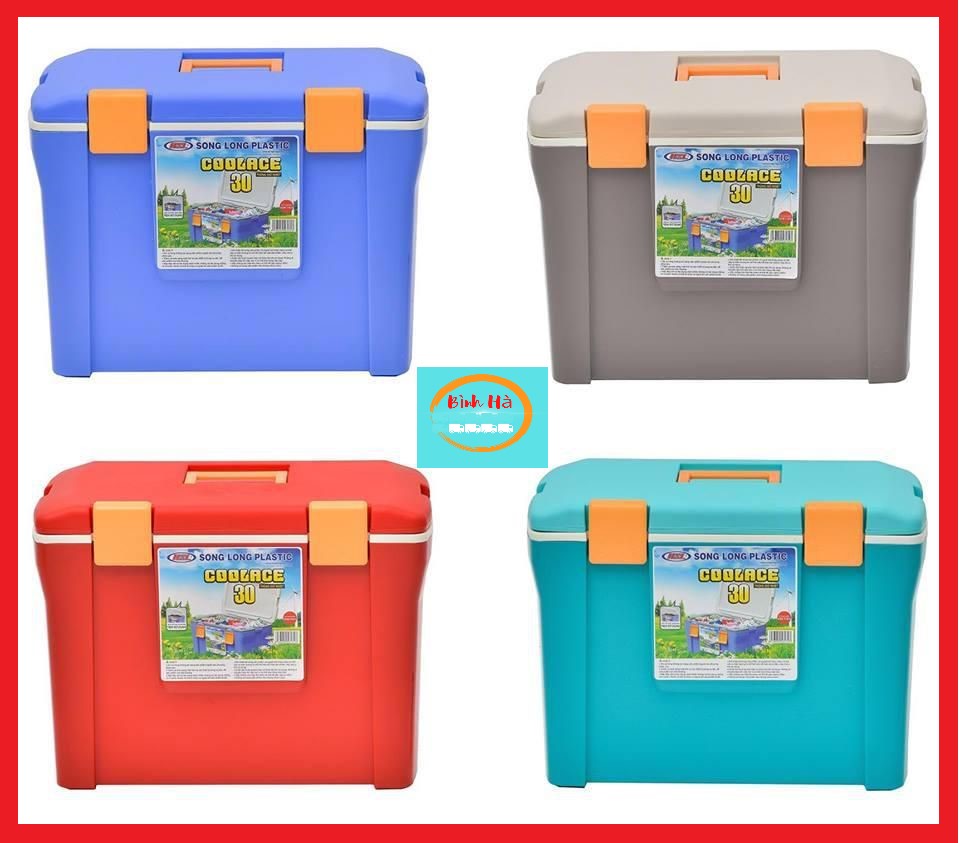 Thùng giữ nhiệt, thùng đựng đá 12l, 20l, 25l, 30l, 45l nhựa Songlong màu ngẫu nhiên