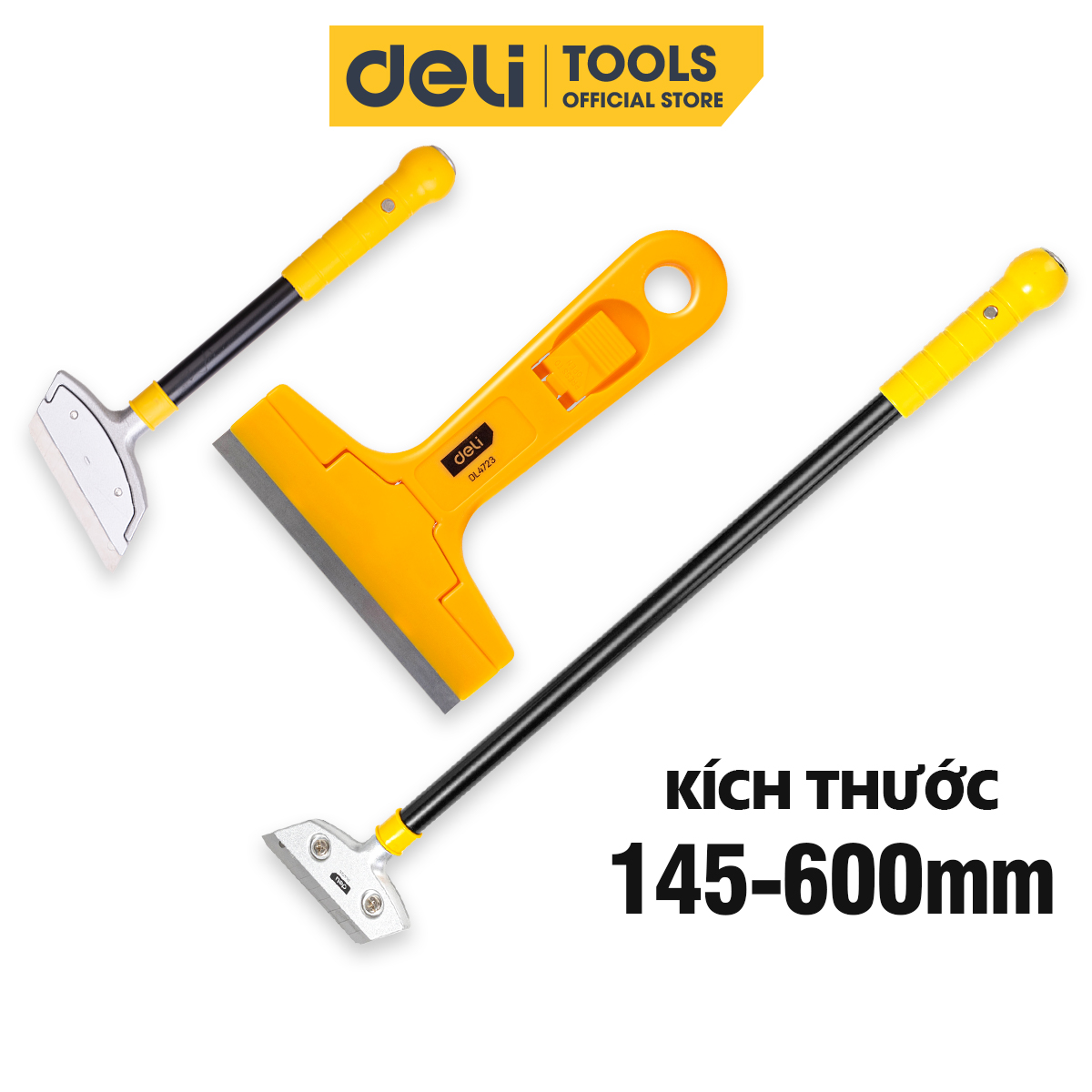 Dụng cụ cạo sơn deli, cây sủi tường tiện dụng - 3 kích thước 145-600mm - dl4726