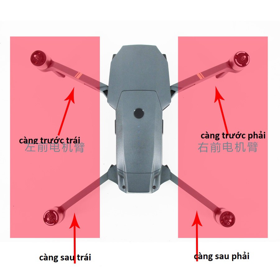 Arm càng mavic pro trước sau bóc máy