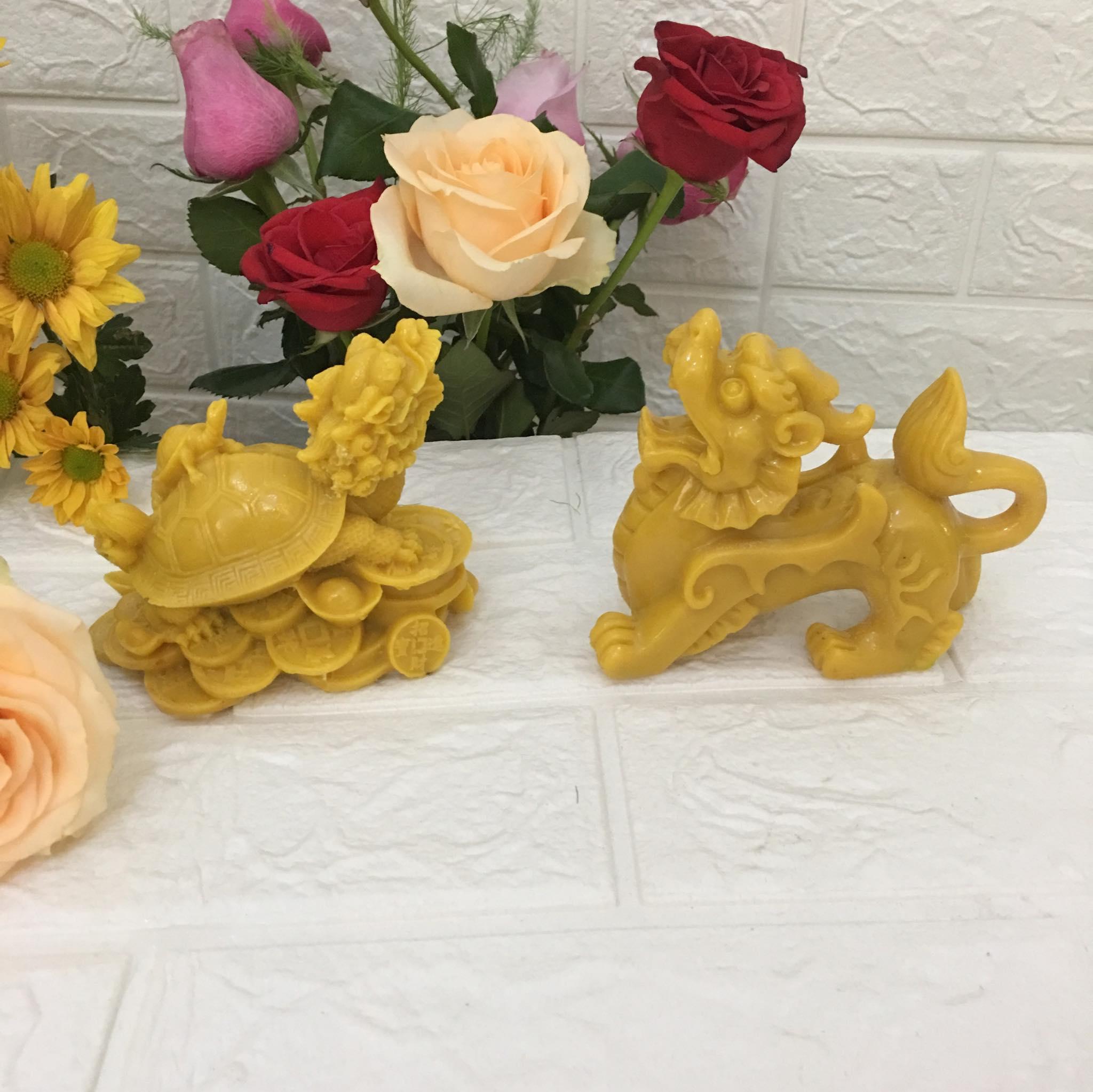 Combo tỳ hưu - long quy màu vàng mang tài lộc