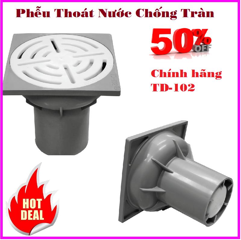 Phễu thoát nước chống tràn chống mùi hôi cống, phễu thoát sàn ngăn mùi TD-102 (Trắng)