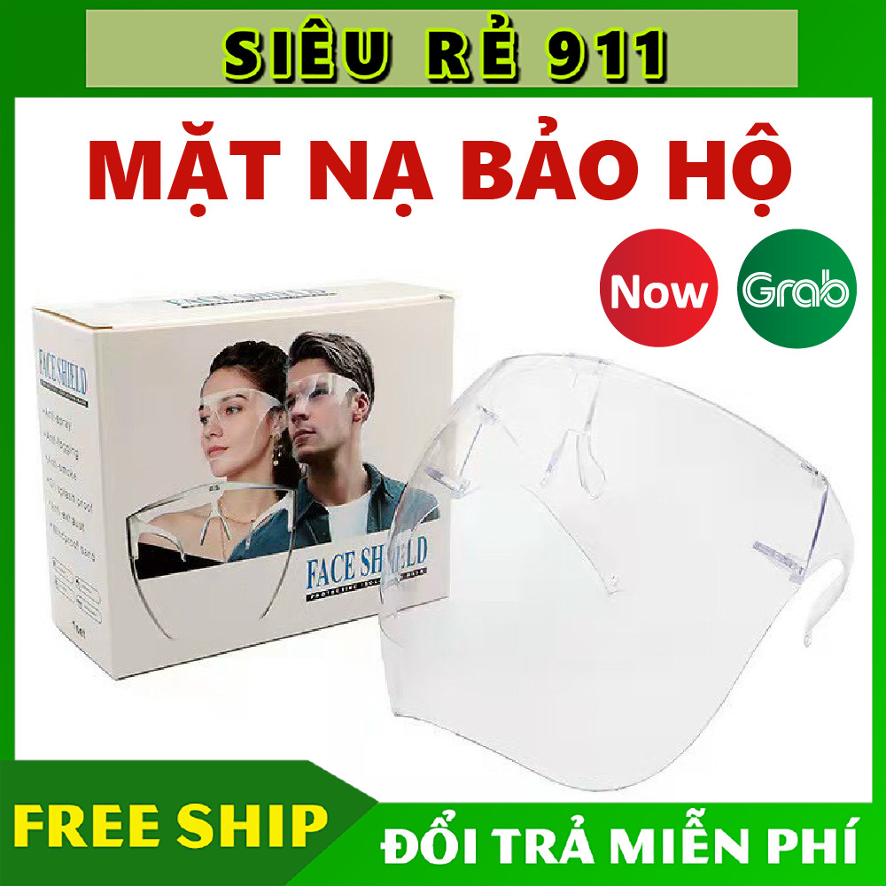 Mặt nạ chống dịch, tấm che mặt, kính chắn bảo hộ phòng chống dịch face shield, giúp chống giọt bắn full face