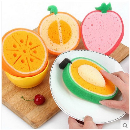 Miếng bọt biển rửa chén dày hình trái cây