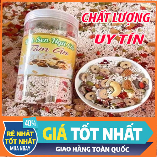 Hộp 500G - Bột Củ Sen Mix Hạt Dinh Dưỡng, Ngũ Cốc Giảm Cân, Ăn Kiêng