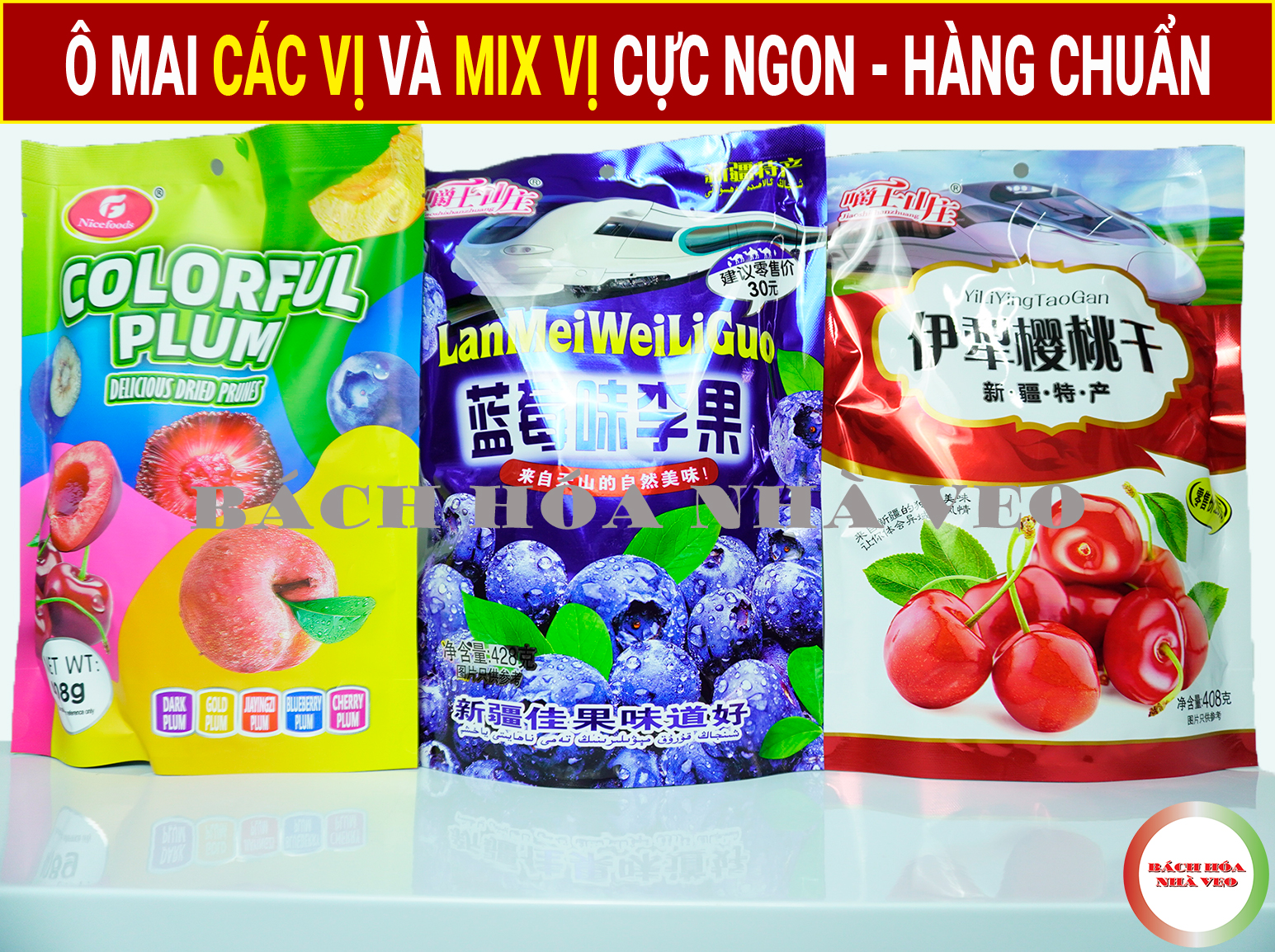 Ô Mai Mix Vị, Việt Quất, Cherry... Hàng Chuẩn Loại 1, Siêu Ngon, Ô Mai Tết Các Vị