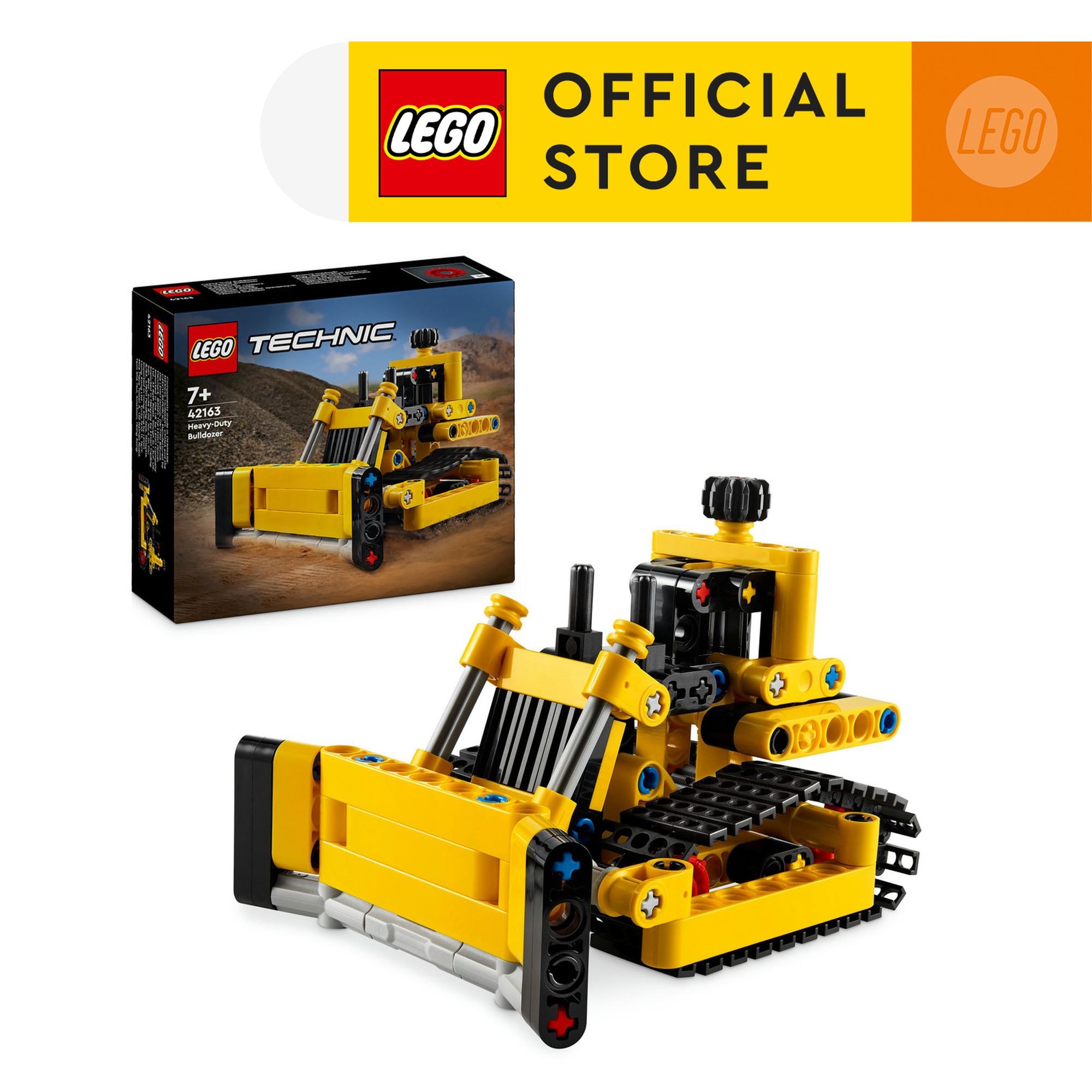 Lego technic 42163 đồ chơi lắp ráp máy ủi hạng nặng