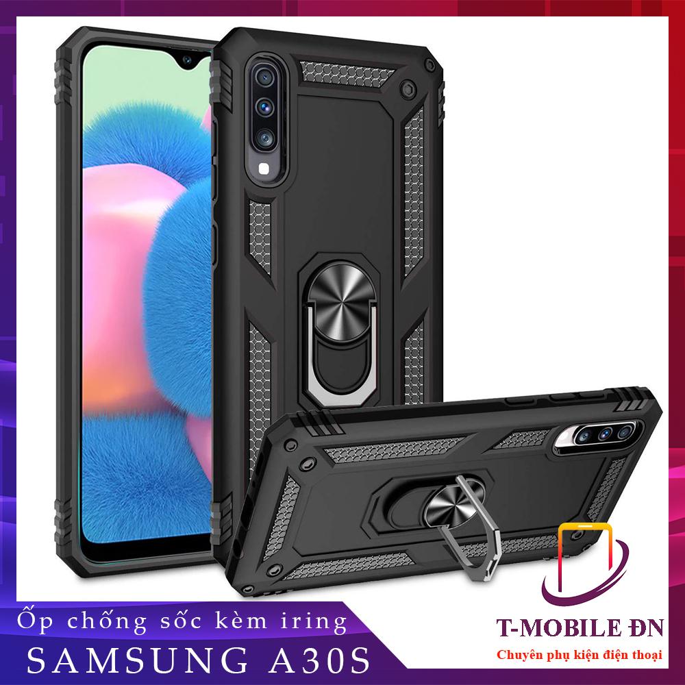 Ốp lưng Samsung A30s chống sốc 2 lớp kèm nhẫn iring giá đỡ bảo vệ máy toàn diện chuẩn châu âu