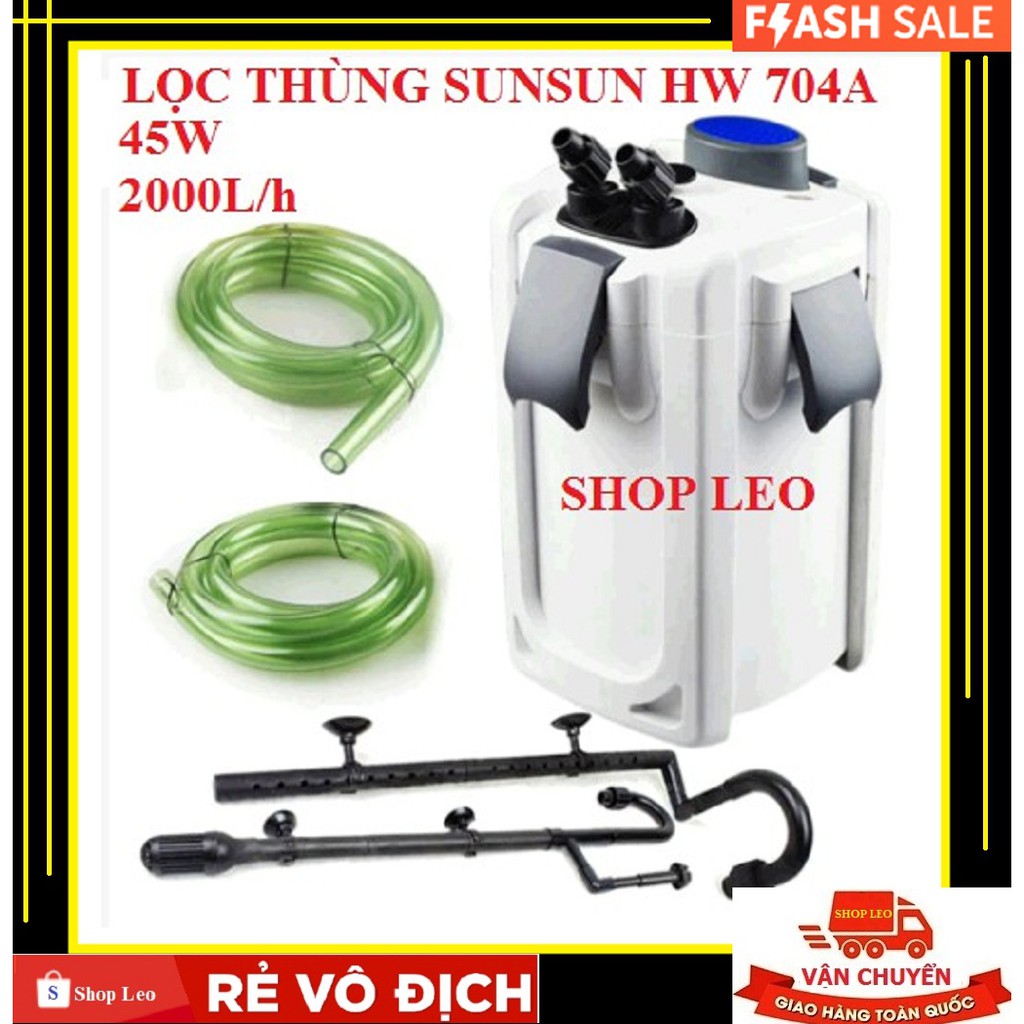 Lọc thùng Sunsun HW 704A - lọc thùng hồ cá cảnh - máy lọc sunsun 704 - bể thủy sinh - phụ kiện cá cảnh - shopleo - lọc thùng hồ thủy sinh - hồ cá cảnh - máy lọc 704
