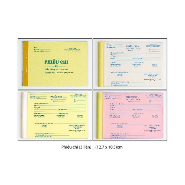 Phiếu chi thu 3 liên 30 bộ