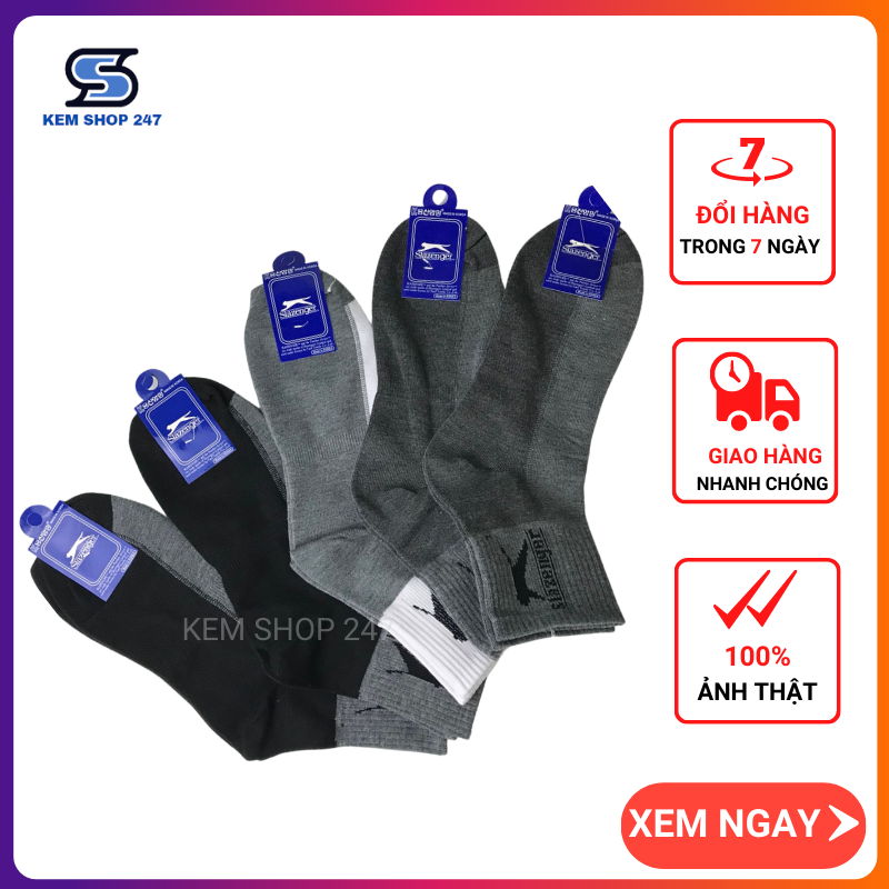 Combo 5/combo10 đôi tất/vớ nam cổ cao Hàn Quốc Slazenger,form chân cho người từ 38-44 .Cam kết hàng loại 1