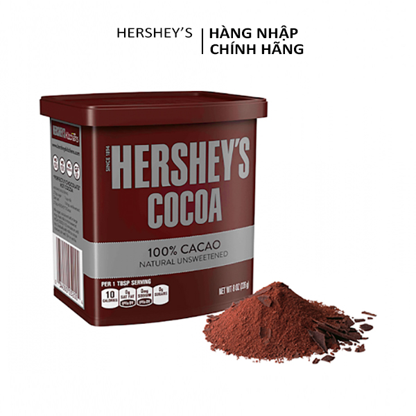 Bột ca cao nguyên chất Hershey's nhập Mỹ - hộp 225g