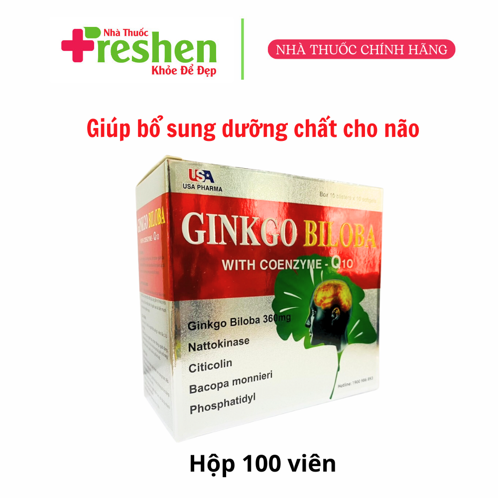 [HCM]Hoạt huyết dưỡng não bền thành mạch Ginkgo biloba 360mg hộp 100v