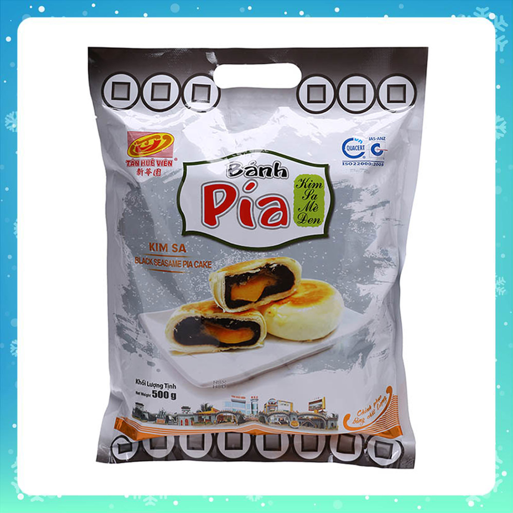 Bánh Pía Tân Huê Viên Kim Sa Mini Mè đen trứng 480g ( khoảng 12 cái )- Bách hoá Online Đồ ăn vặt uy tín