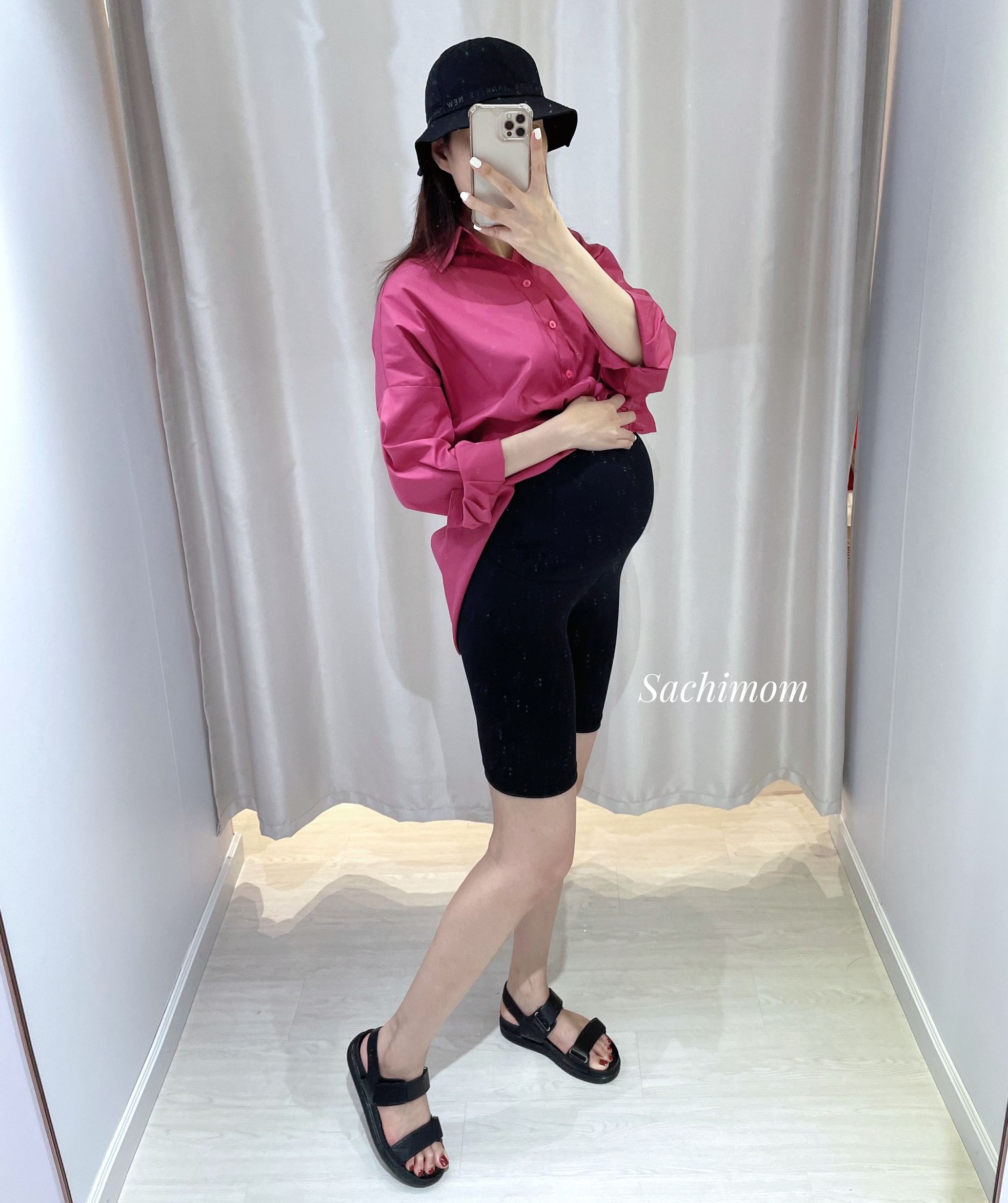 Đầm bầu sachimom - quần bầu co giãn năng động biker