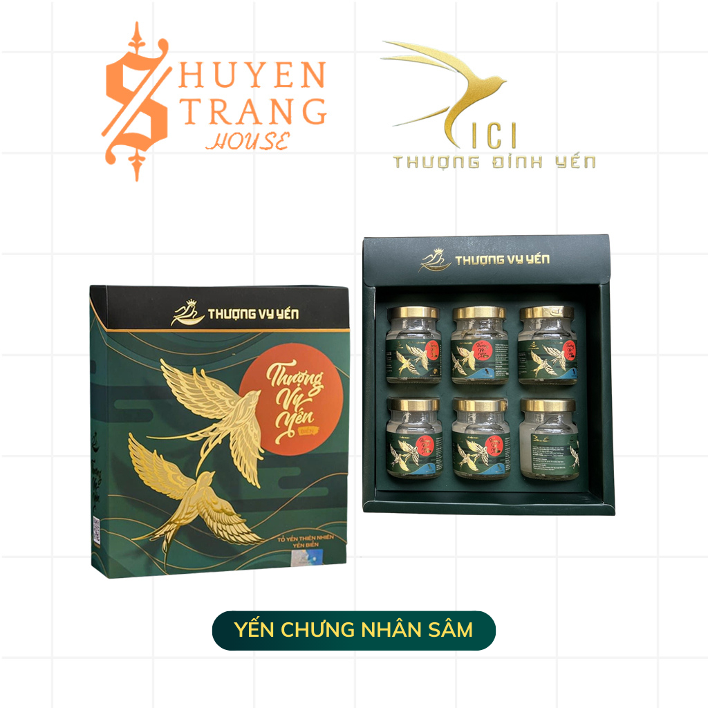 Set 6 Hũ Thượng Vy Yến Biển Nhân Sâm – Tổ Yến CICI THƯỢNG ĐỈNH YẾN Chưng Sẵn Tăng Cường Miễn Dịch, Thơm Ngon Bổ Dưỡng