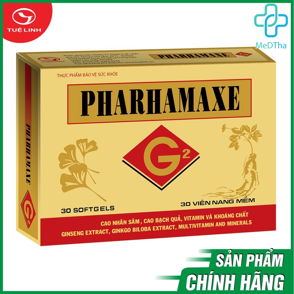 Viên uống bổ não pharhamaxe g2 tuệ linh - hoạt huyết, tăng cường tuần hoàn não