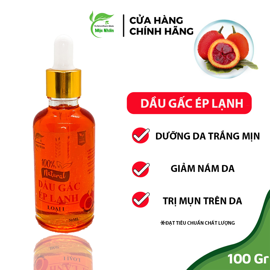DẦU GẤC NGUYÊN CHẤT ÉP LẠNH HỮU CƠ LÀM ĐẸP, DƯỠNG DA, DƯỠNG MÔI