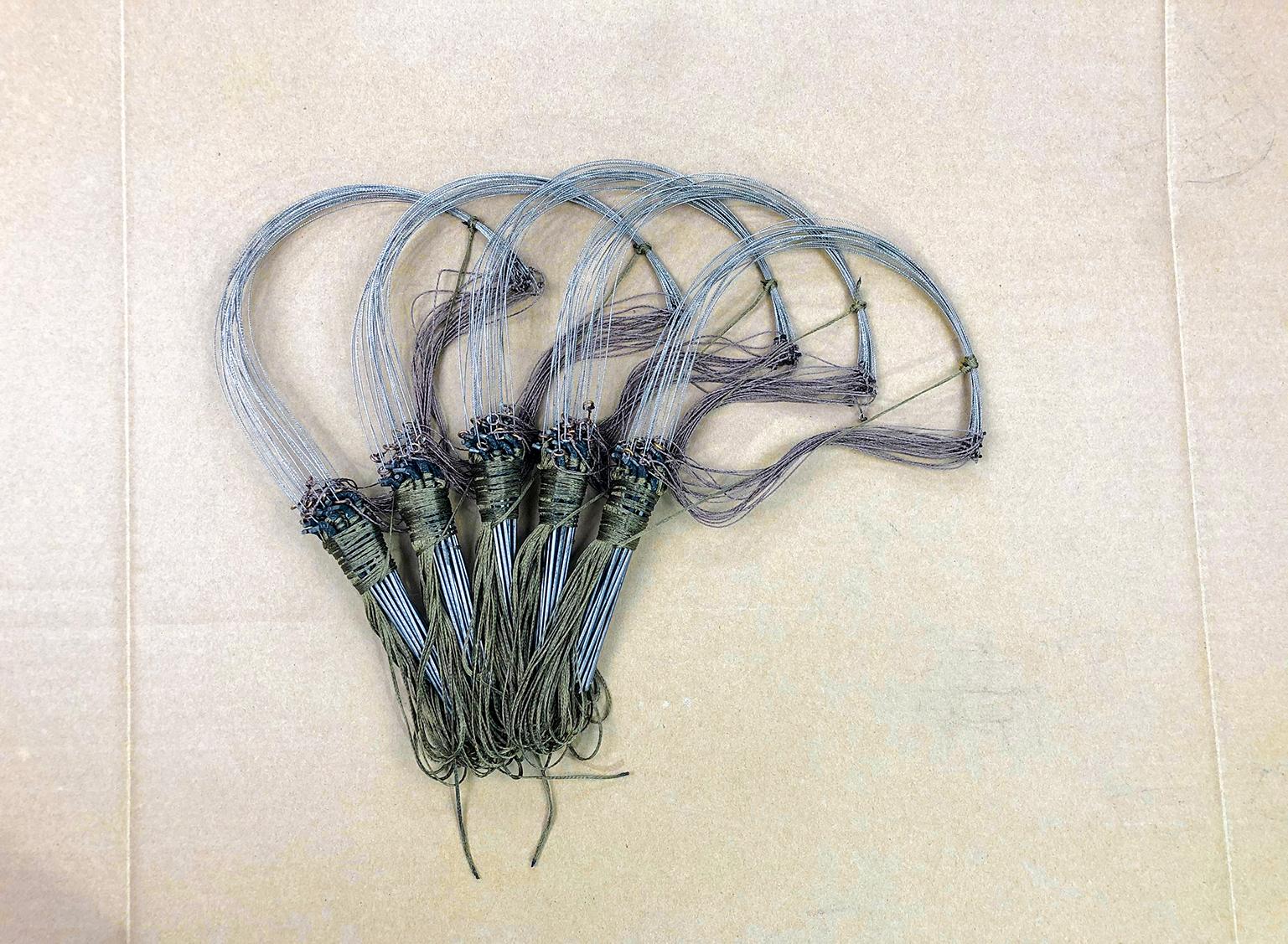 Giò đón bẫy gà rừng mùa 2024 chân thép cáp inox không rỉ , dù liên kết màu cỏ khô tàng hình