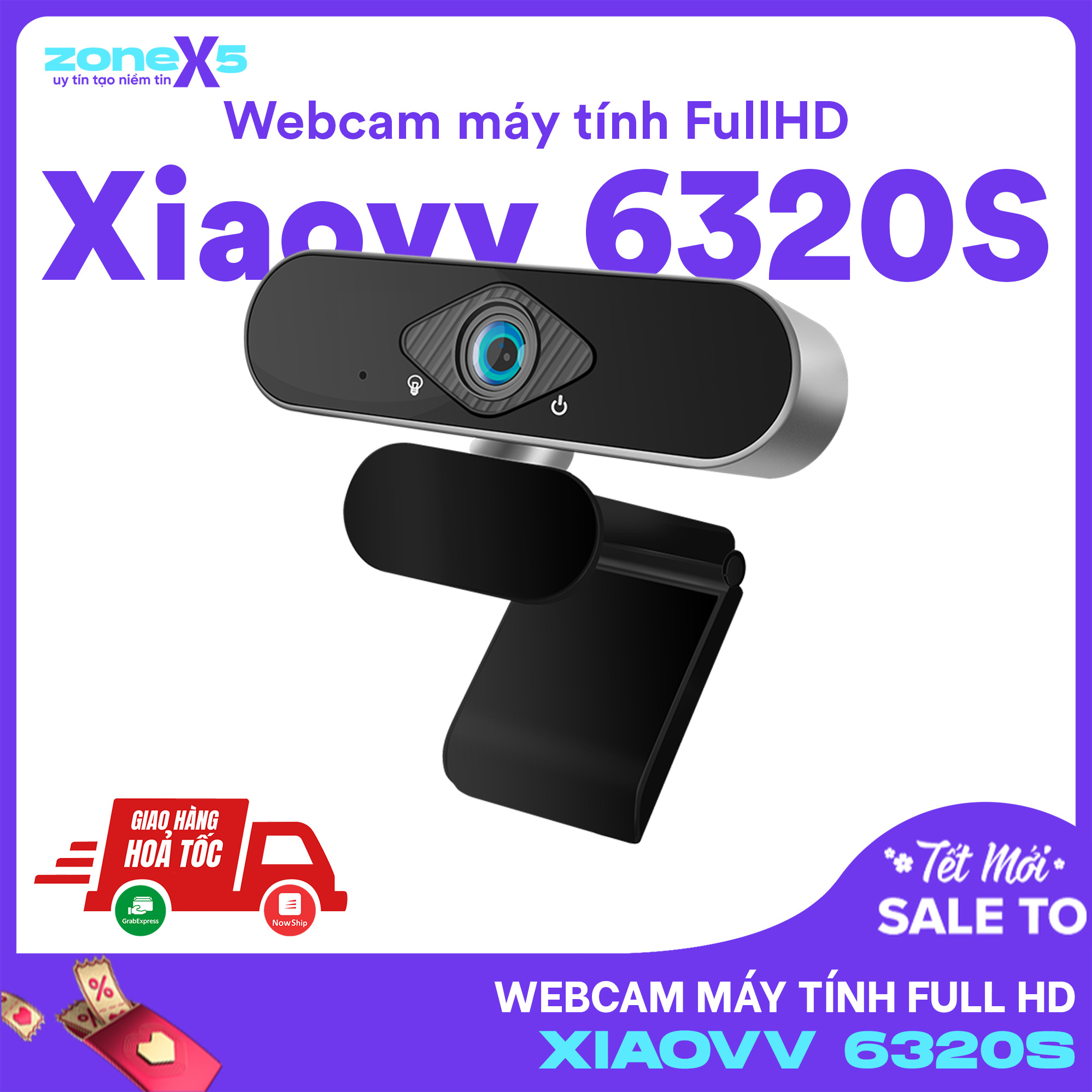Webcam Xiaovv 6320S 1080p FullHD Rõ nét Chân thực Kết nối qua cổng USB - Webcam Xiaomi