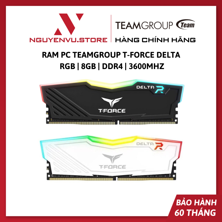 Teamgroup T-Force Delta RGB PC RAM 8GB DDR4 3600MHz-authentic
