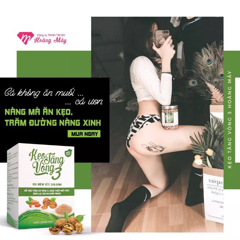 Kẹo tăng vòng 3 hoàng mây_ hộp 500gr