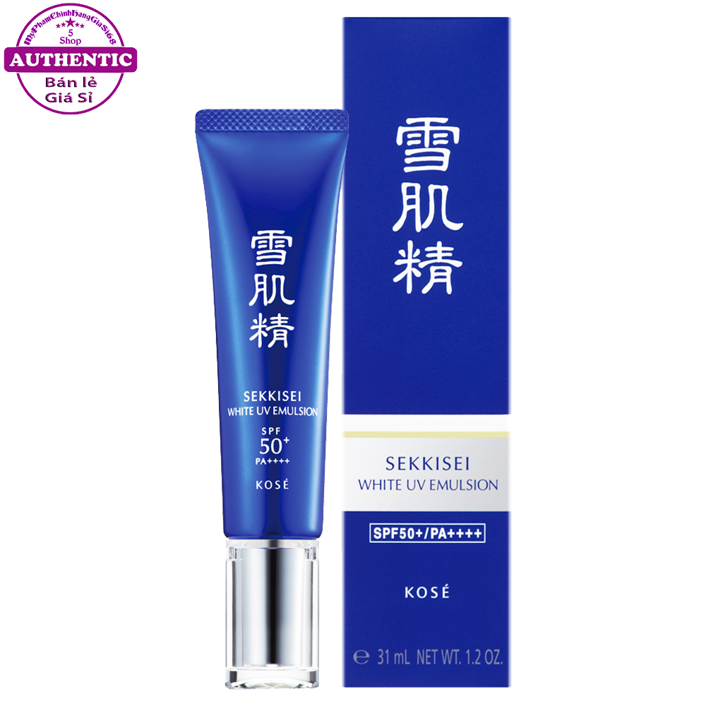 Nhũ tương dưỡng ngày kose sekkisei white uv emulsion spf50+