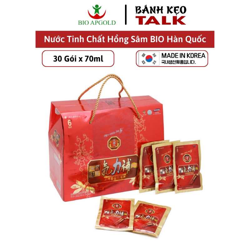 Tinh chất hồng sâm bio hàn quốc 30 gói x 70 ml