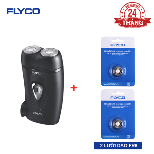Combo Máy cạo râu 2 lưỡi kép cắm sạc trực tiếp FS187VN & Bộ 2 lưỡi dao FR6VN - Hàng Chính Hãng