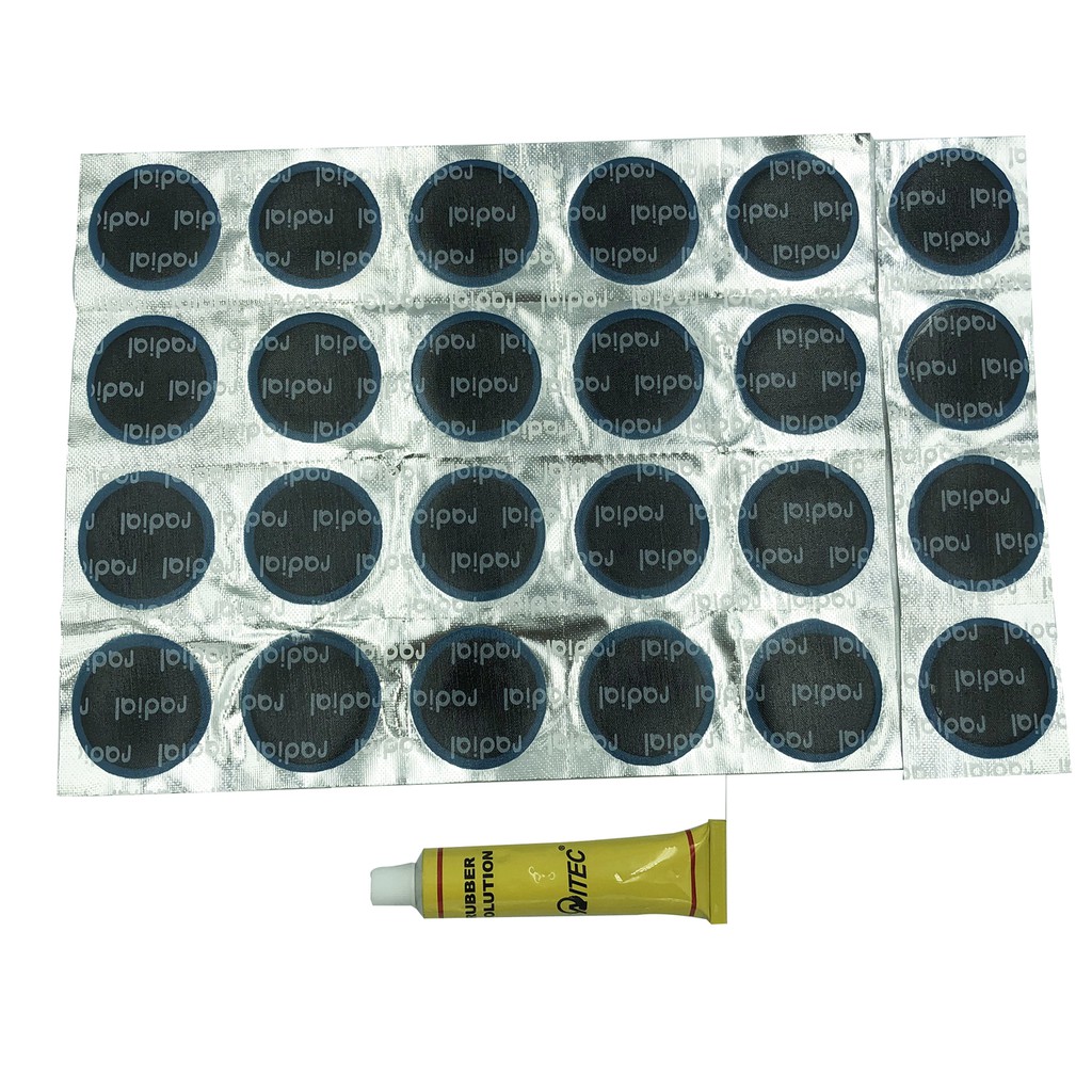 Miếng vá săm tròn đường kính 42mm và tuýp keo Taitec R-42