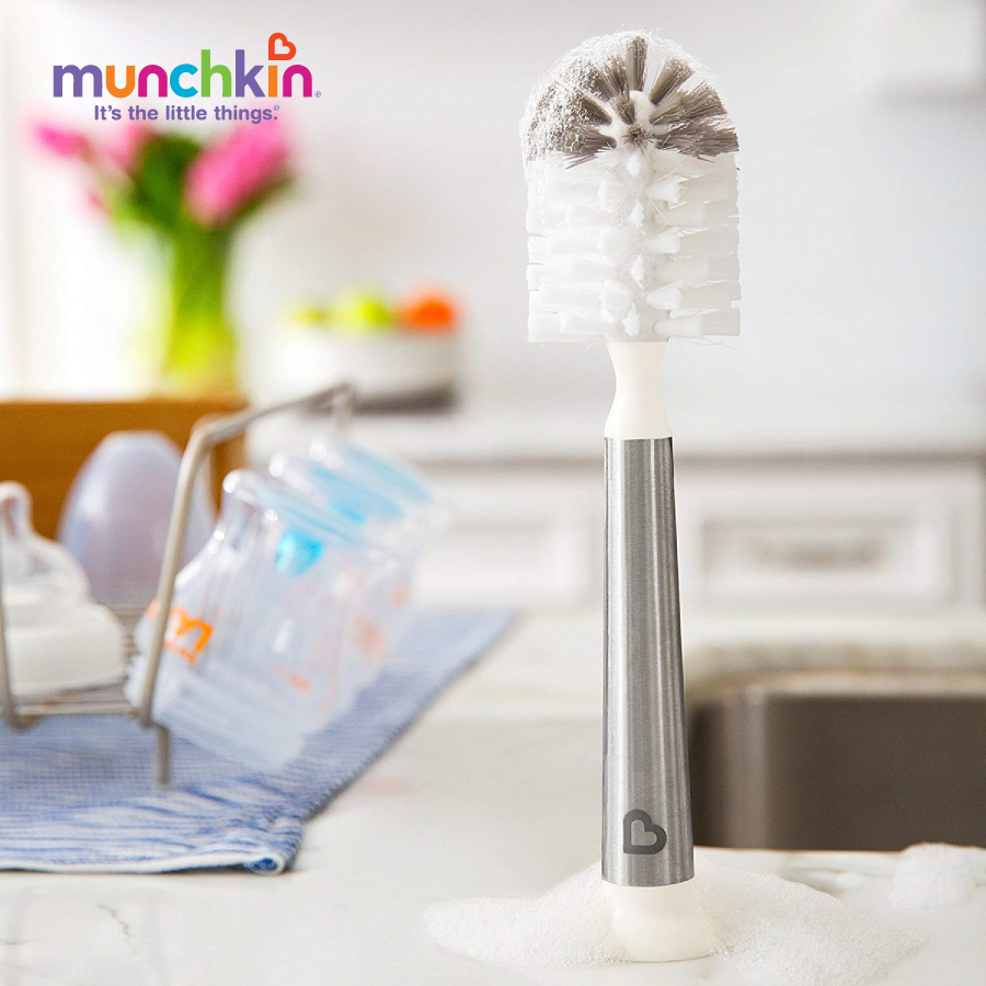 Bộ chổi cọ thân inox munchkin