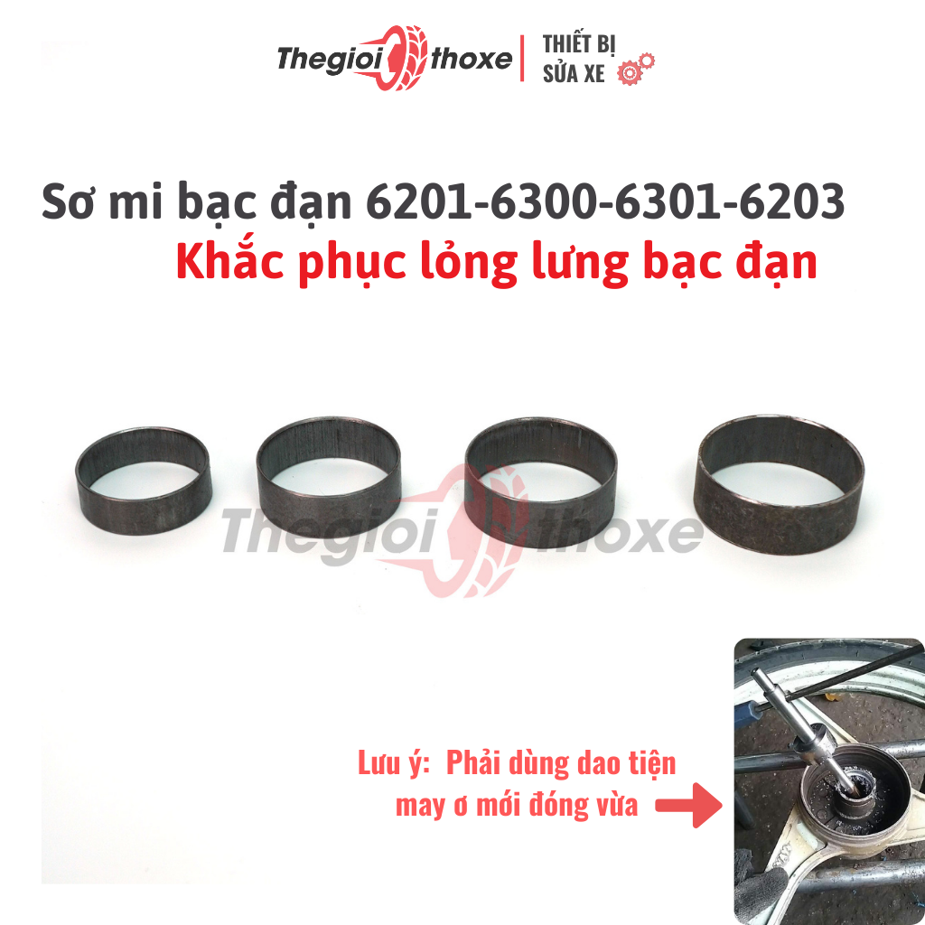 Sơ mi bạc đạn xe máy - Cabi đóng lỏng lưng cho các loại bạc đạn 6201-6301-6300-6203  | Thế Giới Thợ Xe