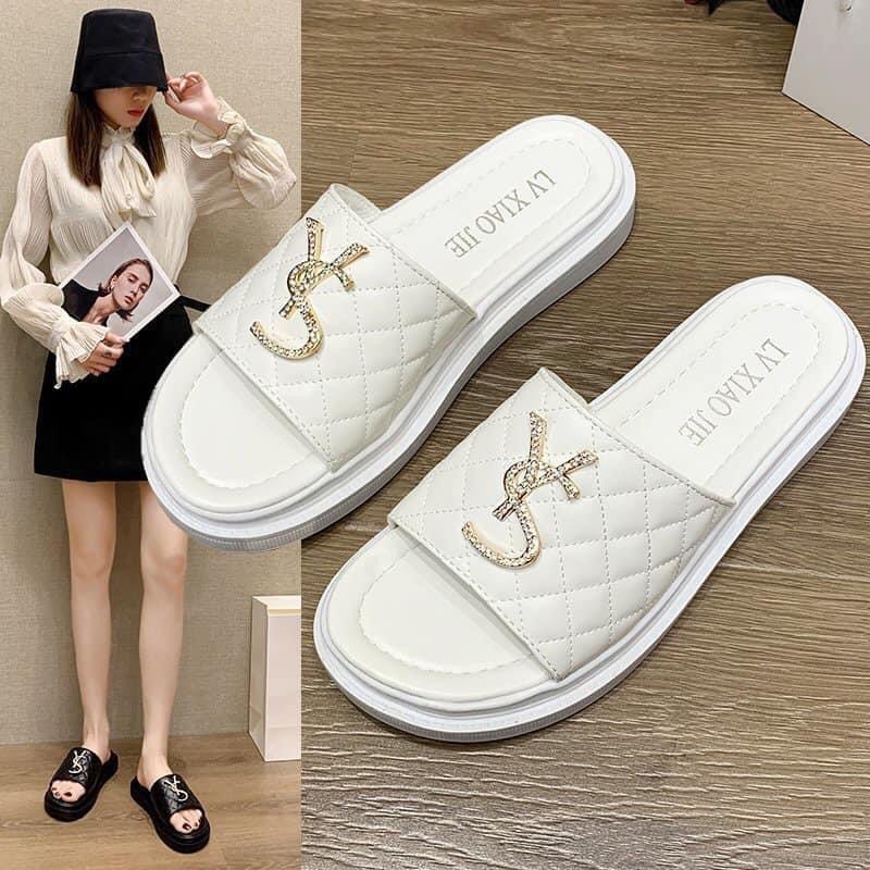 Dép quai ngang siêu nhẹ đế đúc 3,5cm khóa YS- dép bánh mì YS siêu nhẹ- form chuẩn