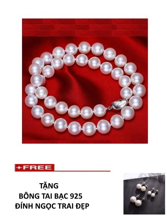 [HCM]Vòng Tay Ngọc Trai Nuôi Phú Quốc Cao Cấp 8 MMHàng Thủ Công ĐẹpNhư Hình 100% + Tặng bông tai bạc 925 đính ngọc trai cao cấp